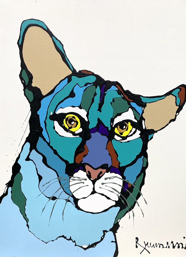 「Puma」 （Enamel & acrylic on canvas、72.7×53cm（P20号）、キャンバスのみ）