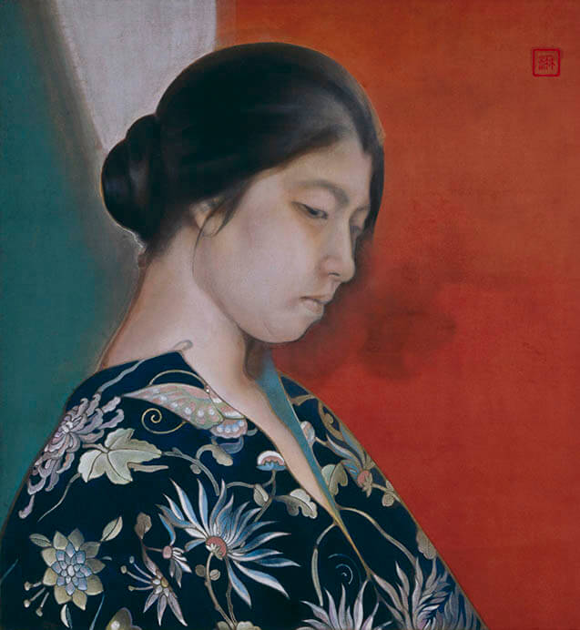 《娘子》　1927（昭和2）年、絹本着色、49.7×46.6cm、京都国立近代美術館