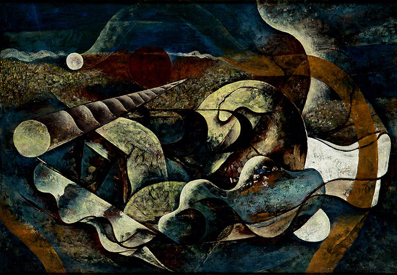 川口軌外《貝殻》1936（昭和11）油彩、キャンバス　和歌山県立近代美術館蔵