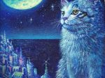 「Moonlight Cat」　 （油彩、F4号）