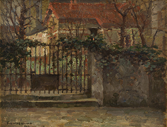 《門のある家（仮題）》1911年、個人蔵