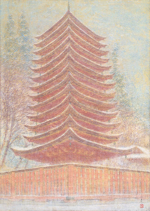 吉田善彦〈多武峯春雪〉1971年 成川美術館蔵 (1639x2300)