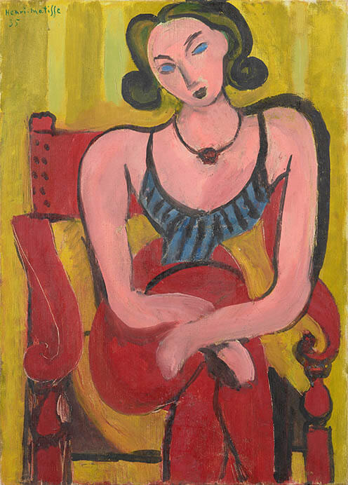 アンリ・マティス《青い胴着の女》1935年、石橋財団アーティゾン美術館