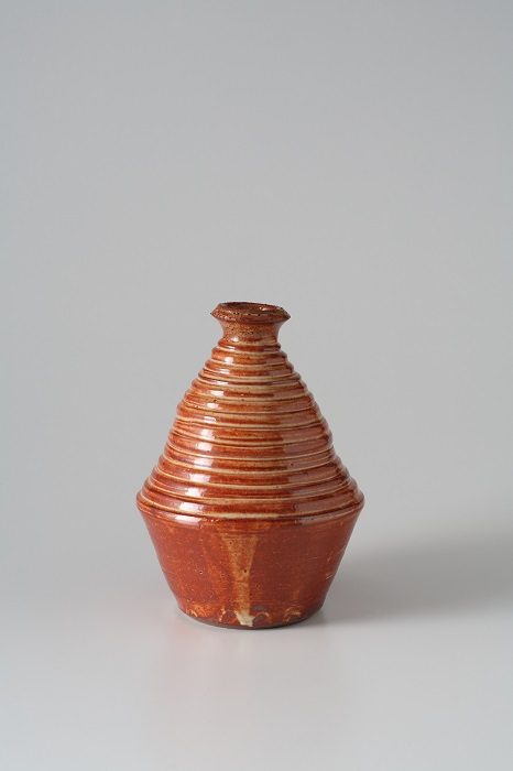 志野釉花瓶  16.8xH22.6㎝   リーチポタリー製