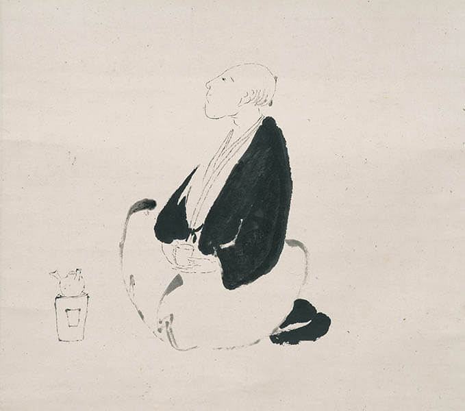 木米喫茶図（部分）　田能村竹田　一幅　文政6年（1823）　個人蔵【展示期間：2/8～2/27】

