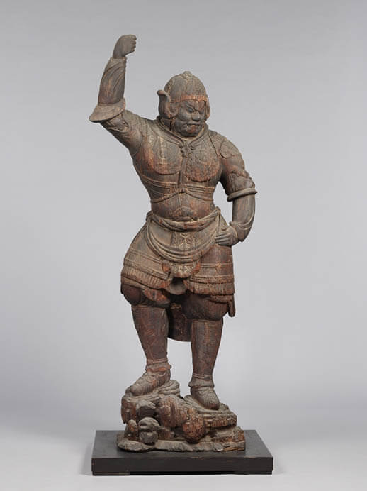 重要文化財 多聞天立像（四天王立像のうち） 奈良時代・8世紀　画像提供：奈良国立博物館　撮影・西川夏永