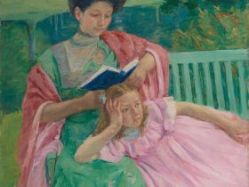 メアリー・カサット《娘に読み聞かせるオーガスタ》1910年