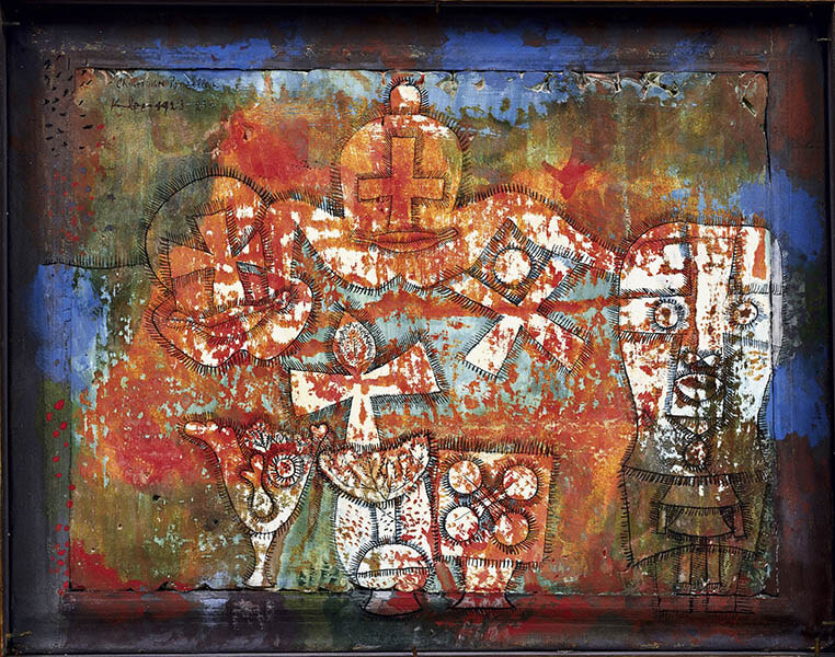 パウル・クレー《中国の磁器》1923年　水彩・グアッシュ・ペン・インク、石膏ボード、合板の額　28.6x36.8cm　ベルリン国立ベルクグリューン美術館 © Museum Berggruen –Nationalgalerie, SMB / bpk/ Jens Ziehe