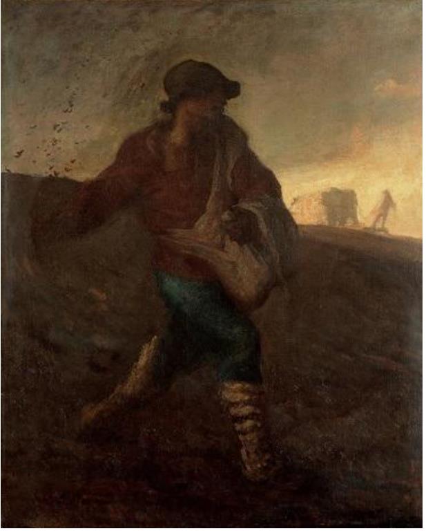 ジャン=フランソワ・ミレー《種をまく人》
1850年　油彩・麻布