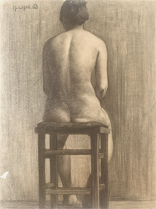 《裸婦スケッチ》1908（明治41）年1月31日
