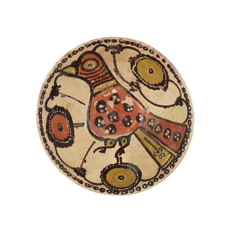 多彩鳥文鉢たさいちょうもんはち
10 - 11世紀、イラン
展示会場：第8室