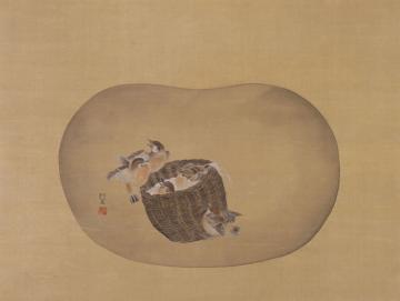 酒井抱一
《雀児図》
江戸時代中期