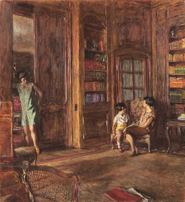 エドゥアール・ヴュイヤール 《書斎にて》1927-1928年、ヤマザキマザック美術館