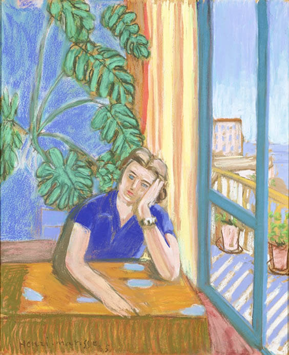 アンリ・マティス 《窓辺の婦人》1935年、ポーラ美術館

