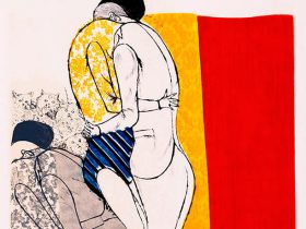 池田満寿夫《愛の瞬間》1966年　ドライポイント、ルーレット、エングレーヴィング　広島市現代美術館蔵