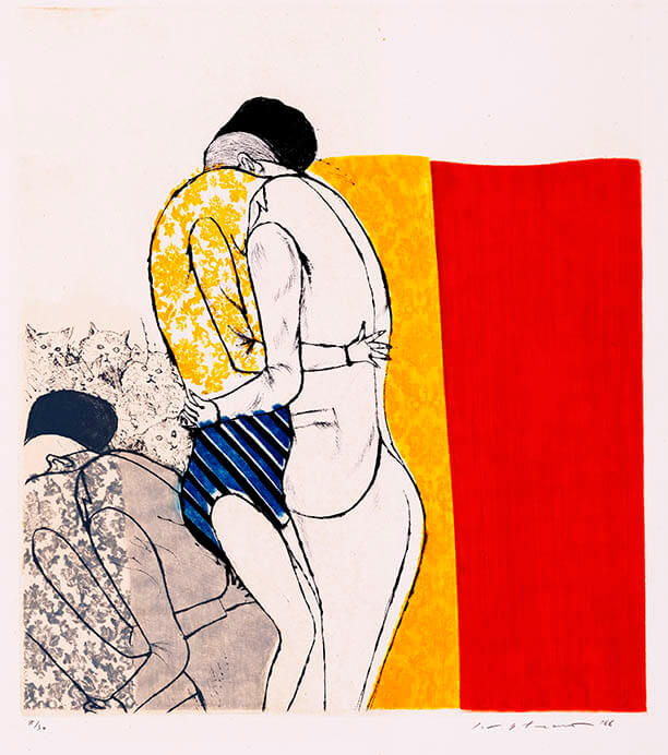 池田満寿夫《愛の瞬間》1966年　ドライポイント、ルーレット、エングレーヴィング　広島市現代美術館蔵