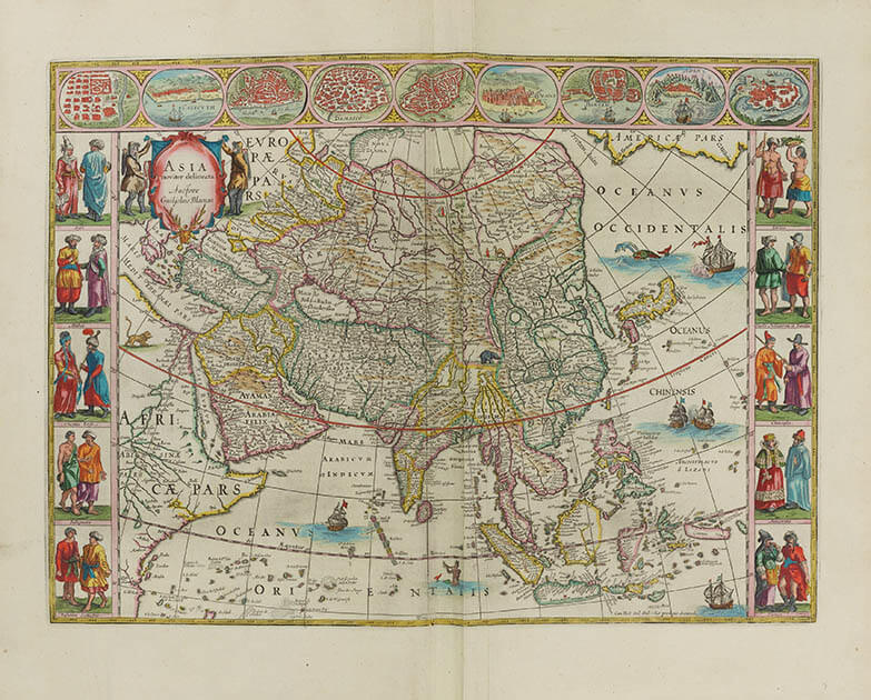 ウィレム・ブラウ、ヨアン・ブラウ『大地図帳』1648-65年　アムステルダム刊
すべて公益財団法人東洋文庫蔵