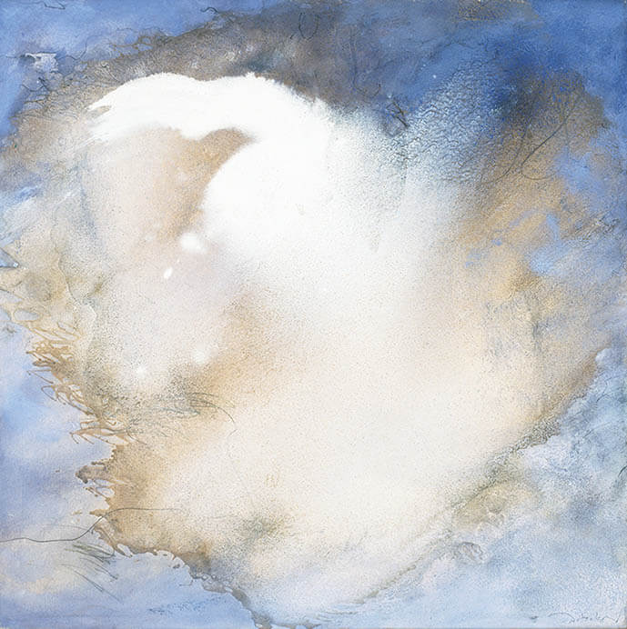 《白い雲》2005年　ミクストメディア、カンヴァス　世田谷美術館蔵

