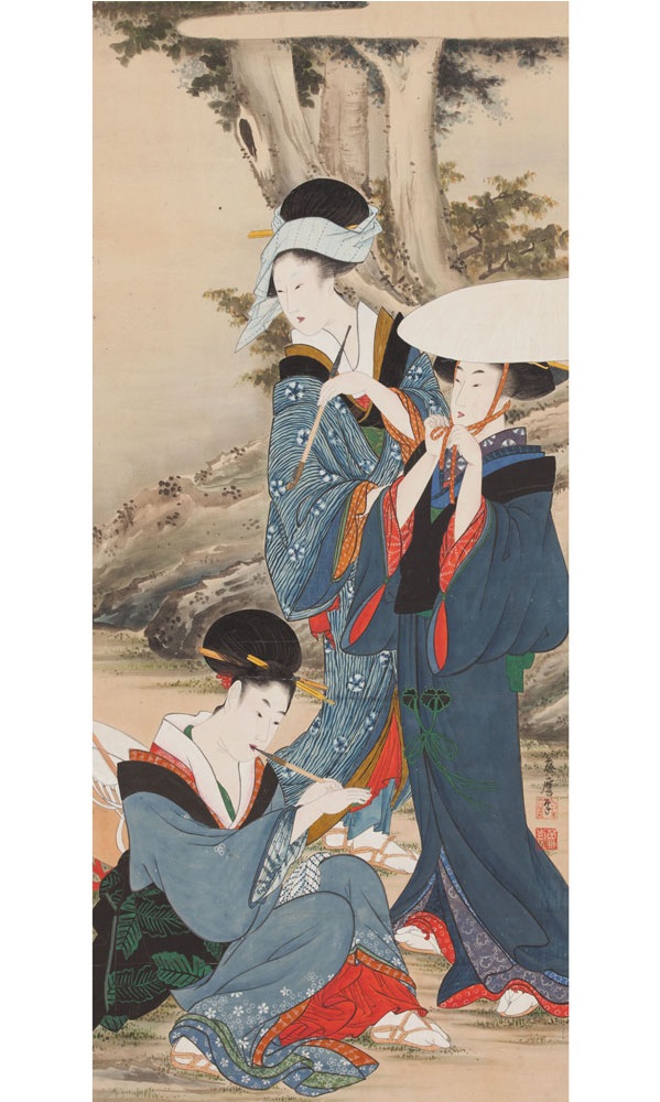 藤麿《旅の女》部分 享和(1801～04)～文化年間(1804～18)前期頃
