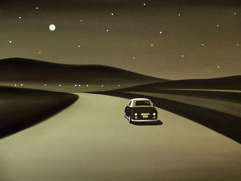 「ナイトドライブ」

油彩、サンドマティエール、キャンバス

45 × 60 cm