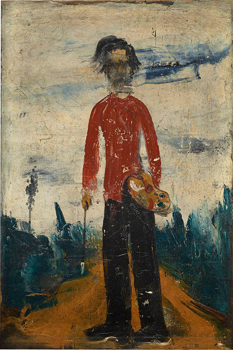《立てる自画像》1924年、大阪中之島美術館

