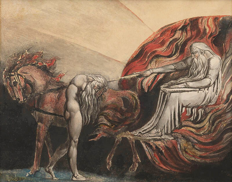 ウィリアム・ブレイク《アダムを裁く神》1795年　Photo: Tate