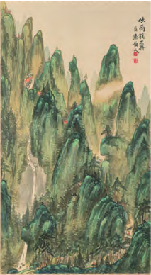 富岡鉄斎「蜀國桟道図」
明治38（1905）頃
静岡県立美術館蔵