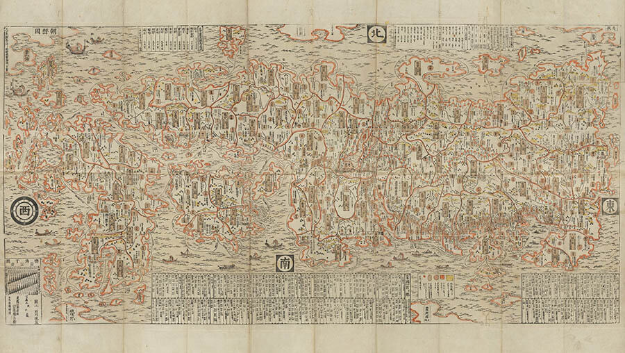 石川流宣『大日本全図』1720（享保5）年刊　前期展示

