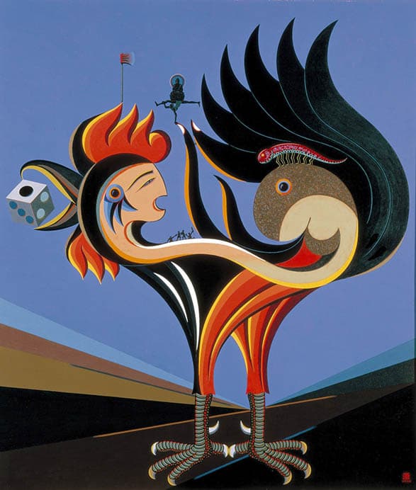 《紗鶏》1950 年, 油彩/ 画布, 市立伊丹ミュージアム蔵

