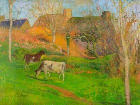アンリ・モレ《ポン＝タヴァンの風景》1888-89年頃　カンペール美術館 Collection du musée des beaux-arts de Quimper, France