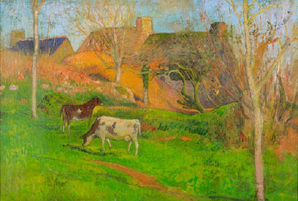 アンリ・モレ《ポン＝タヴァンの風景》1888-89年頃　カンペール美術館 Collection du musée des beaux-arts de Quimper, France