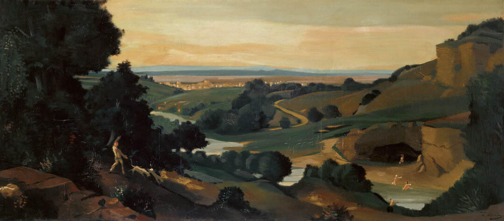 アンドレ・ドラン《パノラマ（プロヴァンス風景）》1930年頃　油彩、カンヴァス　80×179 cm　ひろしま美術館

