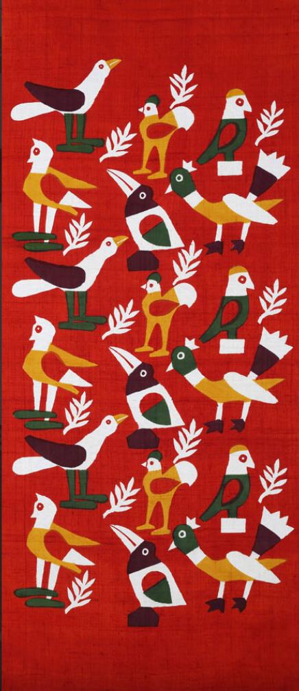 型染布「喜びの鳥」（部分）
柚木沙弥郎　1983年