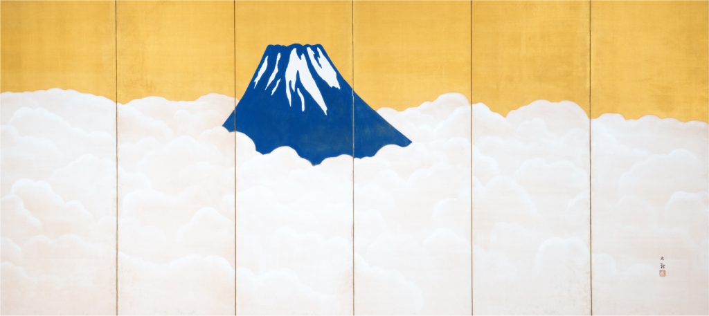 横山大観「群青富士」（右隻）
大正6～7（1917～1918）
静岡県立美術館蔵