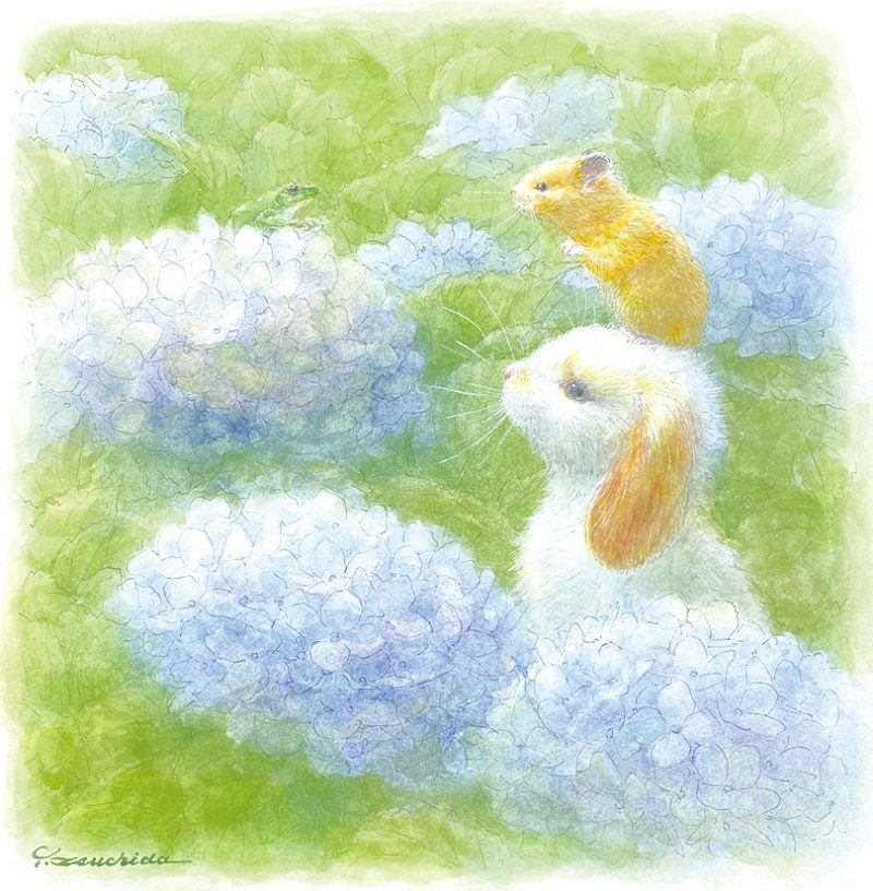 土田　穣

「お花の中にいた」

水彩