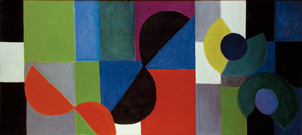 ソニア・ドローネー《色彩のリズム》1953年　油彩、カンヴァス　100×220 cm　ふくやま美術館　DR

