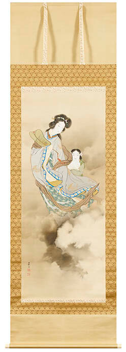 《十二ヶ月美人》 八月　上島鳳山　明治42年（1909）

