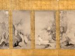 海北友松《人物図押絵貼屏風》江戸時代初期　千葉市美術館蔵