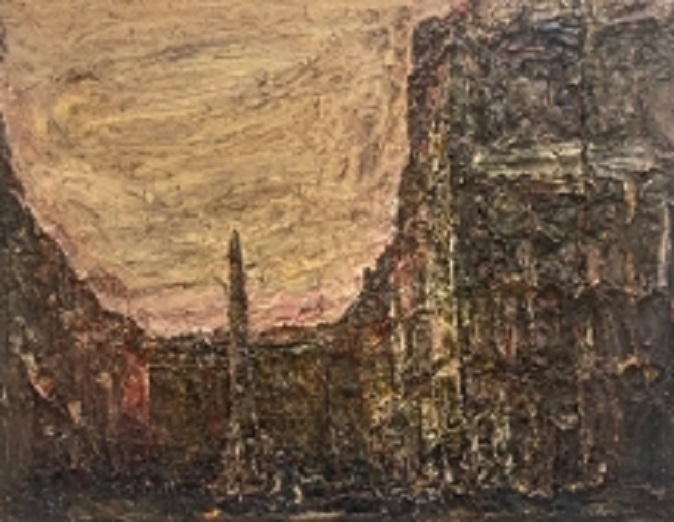 「ナヴォーナ広場(ローマ)」油彩５０号　１９６５年