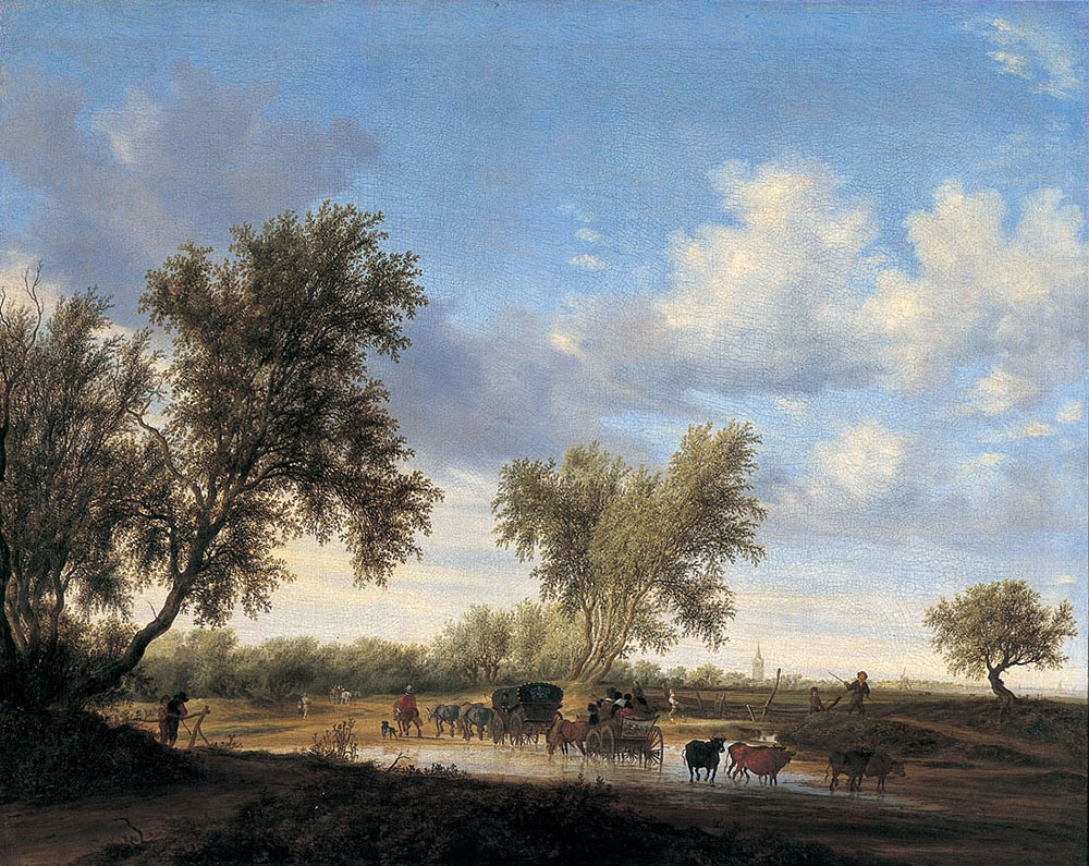 旅人のいる風景/サロモン・ファン・ロイスダール/1645年

