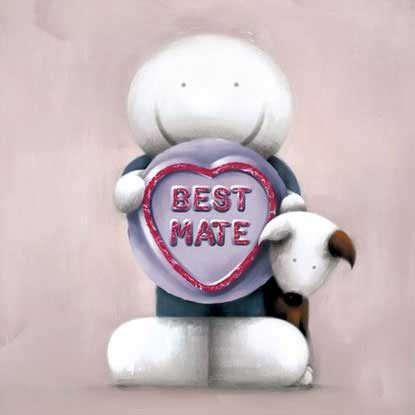 ダグ・ハイド 「ベスト・メイト　Best Mate」 ジクレー 30 × 30 cm（イメージサイズ）