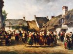 アドルフ・ルルー《ブルターニュの婚礼》1863年　油彩／カンヴァス　138×203cm　カンペール美術館 Collection du musée des beaux-arts de Quimper, France