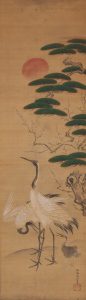 「松に双鶴図」
狩野伯円(1642～1726)
江戸時代前期～中期(17～18世紀)
個人蔵