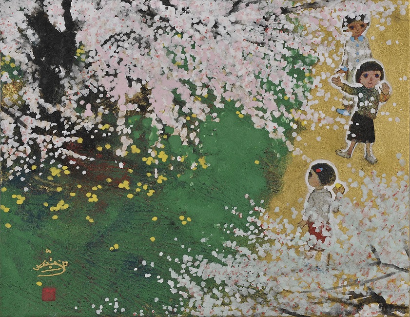 村上裕二「桜の小道」
（日本画、F6号）
