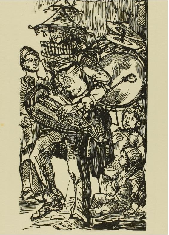 ベルナール・ノダン『ナイフによる6点の木版画集』より、1920刊、木版