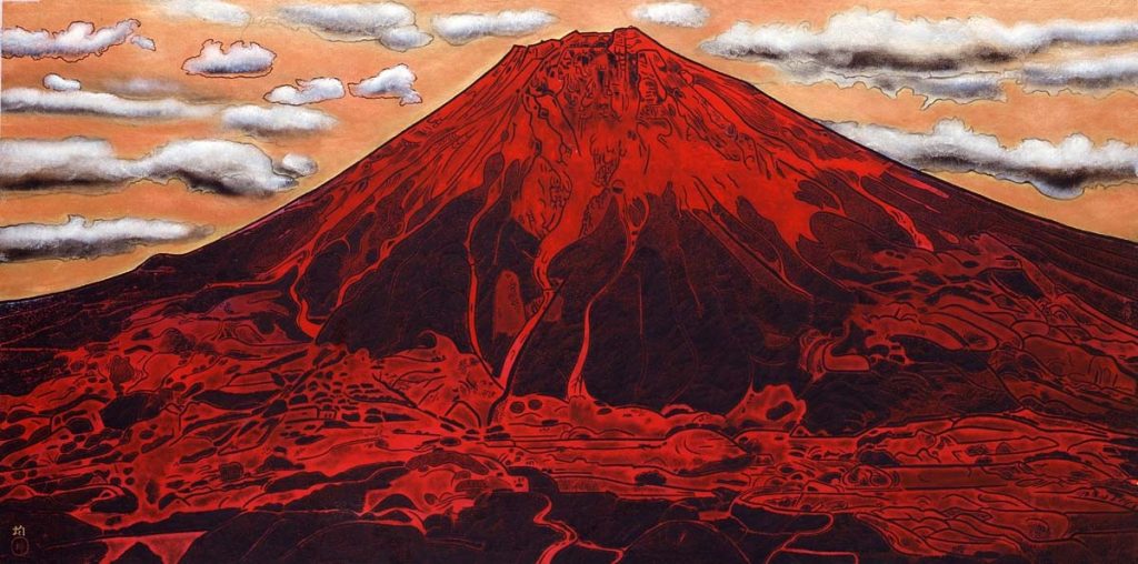 小松均
　《赤富士図》　