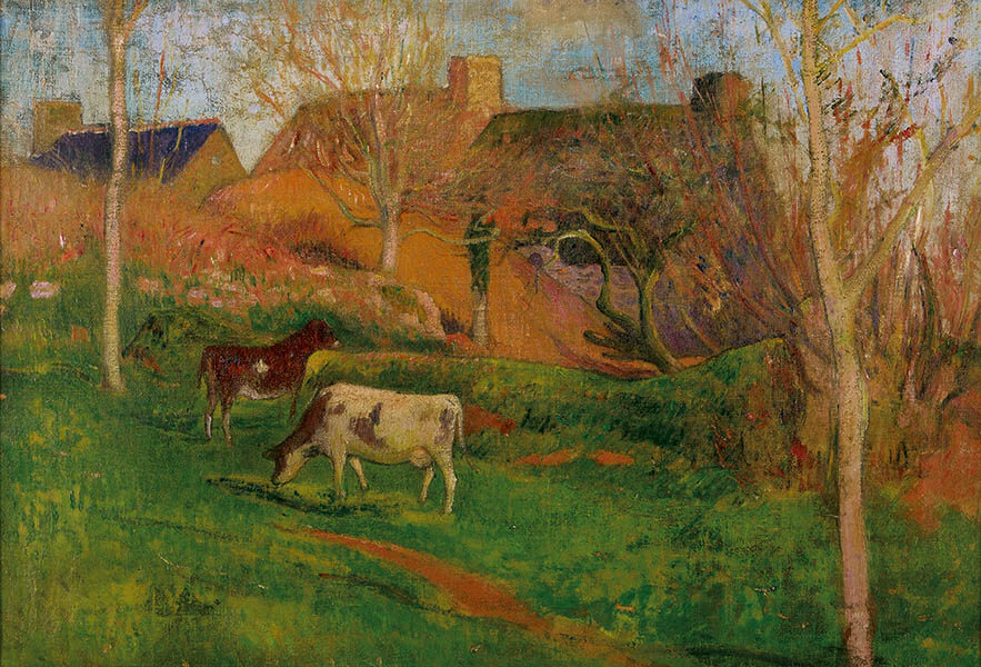 アンリ・モレ《ポン゠タヴァンの風景》1888-89年　油彩／カンヴァス　39.5×59.5cm　カンペール美術館
Collection du musée des beaux-arts de Quimper, France