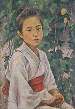 久米桂一郎《夏の少女》　
1894年【前後期】