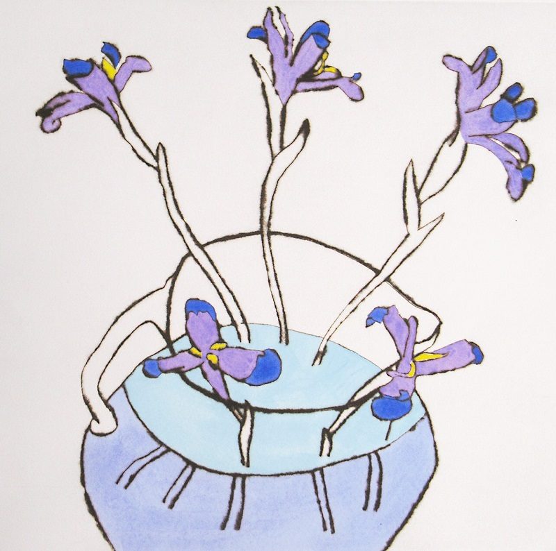 リチャード・スペア

「Five Irises」

ドライポイント、手彩色

60 × 60 cm（イメージサイズ）