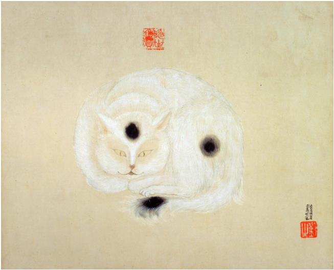  「猫図」 1926年 笠間日動美術館蔵
